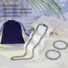 Aospkle 3PCS Cuban Link Bracelet Necklace, Sturdy 316L Stainless Steel