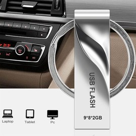 USB Flash Drive 9 * 8 * 2GB USB 3.0 Memory Stick High Speed USB Stick with Keychain for PC/Computer/Laptop Data Storage