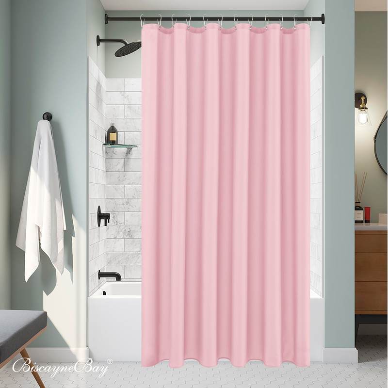 Biscaynebay Hotel Quality Fabric Shower Curtain Liners 72 Inch by