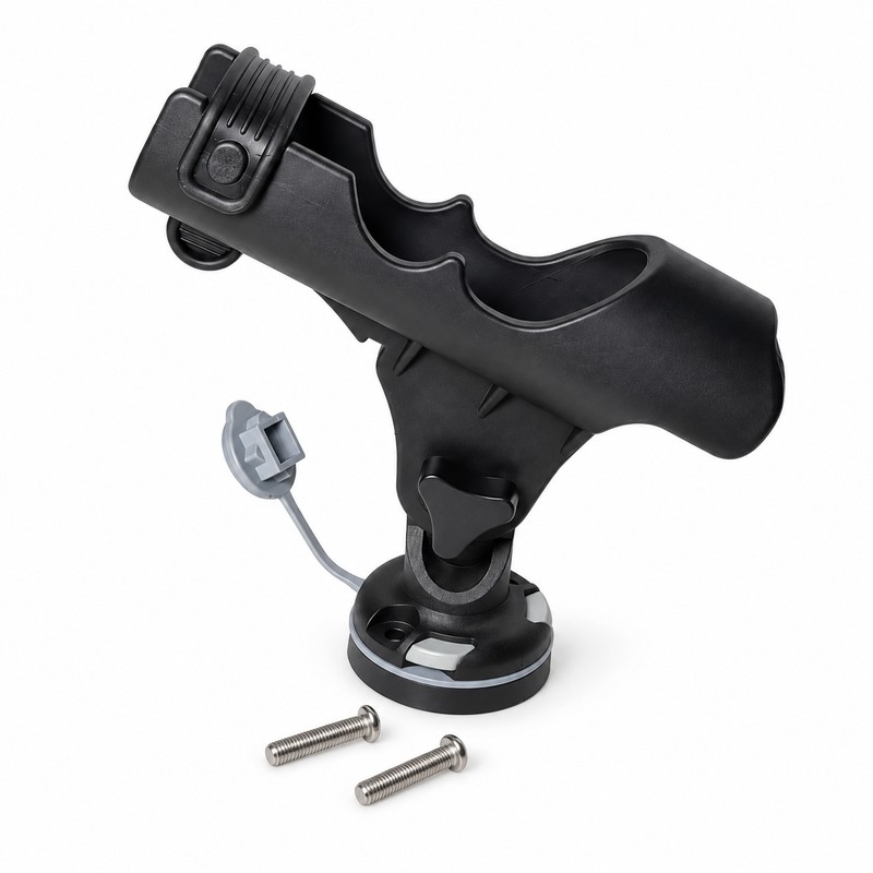 360° Adjustable Kayak Fishing Rod Holder with Flat, Rail, Round