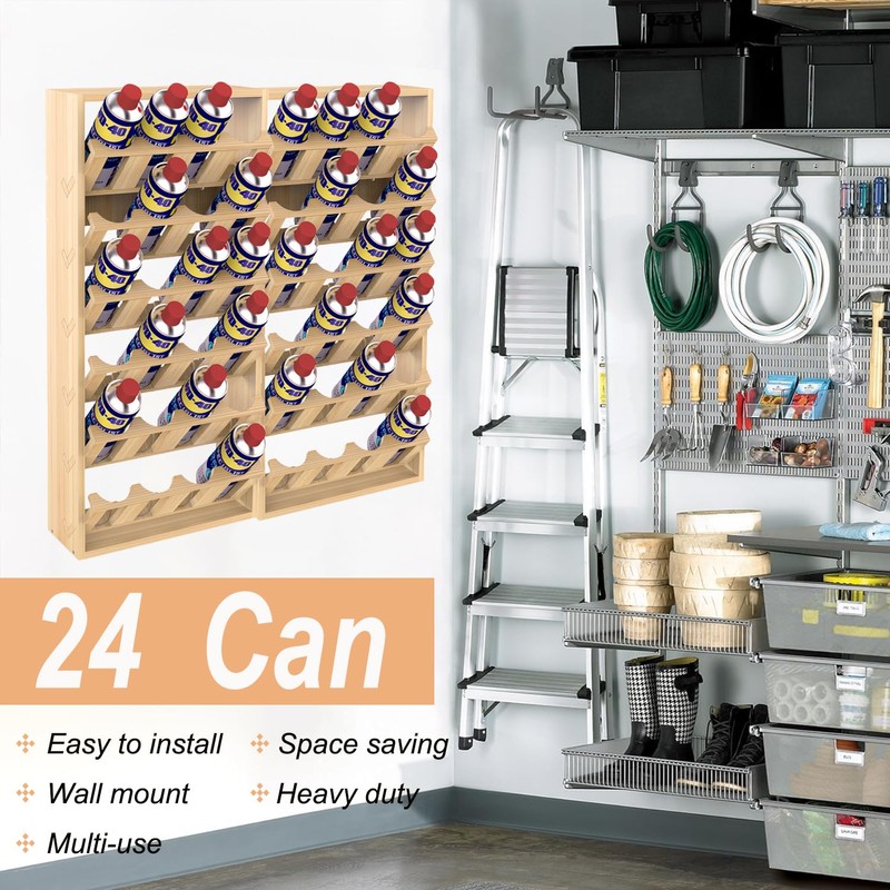 Nisorpa 24 Can Spray Paint or Lube Can Holder Aerosol