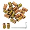 sourcing map 100 Pcs Threaded Insert for Wood, 5/16" -