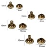 Mcoser 150 Sets Bronze Leather Rivets 12mm x 10mm Tubular
