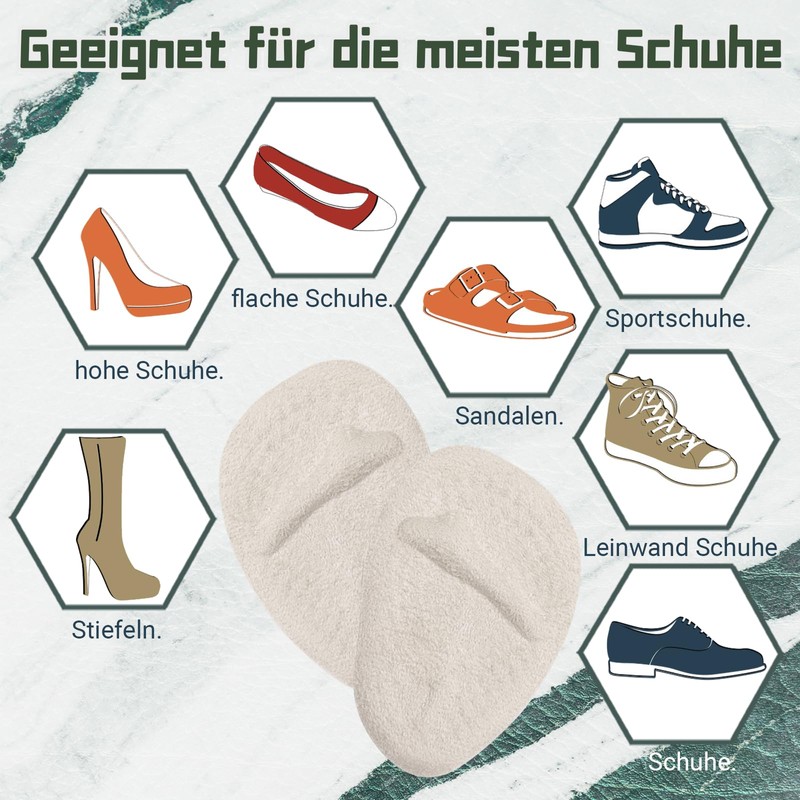 8 pieces forefoot pads gel, reusable bunion pad forefoot, high
