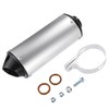 X AUTOHAUX 28mm 1.1 inch Exhaust Silencer Muffler with Clamp