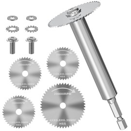 Inner Pipe Cutter, Ancable 1/4 Inch Hex Shank, PVC Sanitary Inner Cutter, Plastic Pipe Cutter Set (32 mm Saw Blades x 3, 44 mm Saw Blades x 1)