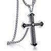 Cross Pendant Necklace – Men's Stainless Steel Lord's Prayer Nail
