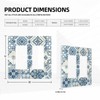 Retro Blue Tile 2 Gang Double Rocker/Decor Light Switch Cover
