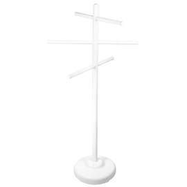 SWIMLINE HYDROTOOLS 89032 Free Standing Poolside Adjustable-Towel Rack With Water Weighted Base Three Arms Tier For Outdoors & Indoors Pool Patio Bathroom Accessory Holder Bar Drying-Stand | Swimline