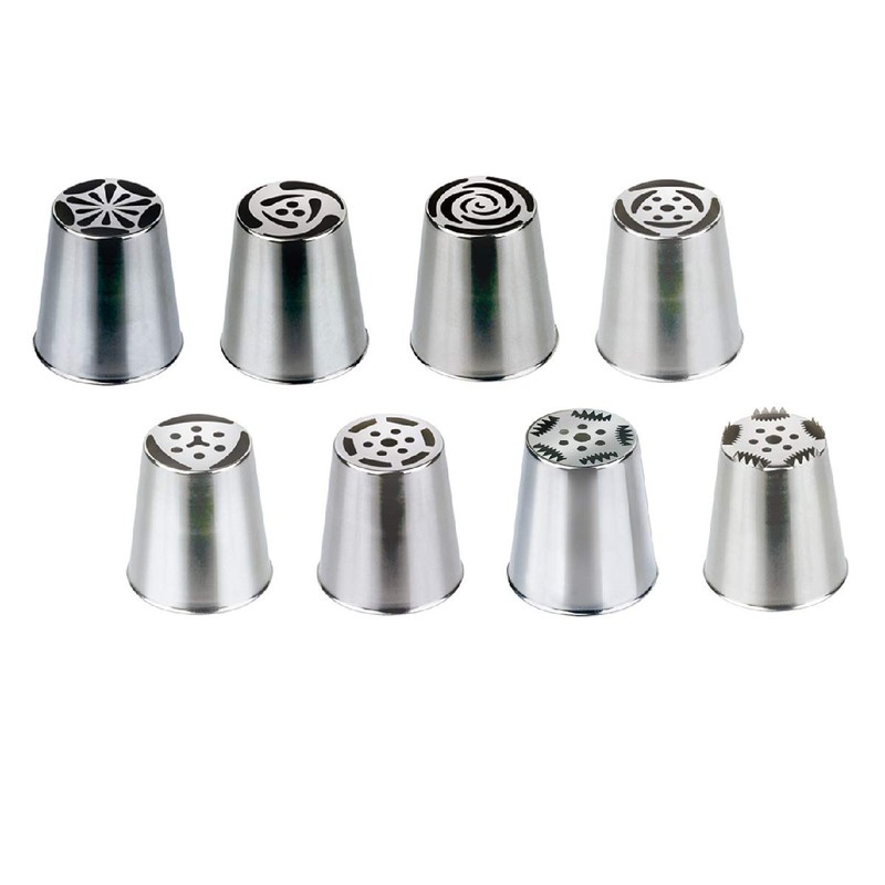 thermohauser Russian nozzles set (stainless steel), 8 pieces, diameter 26.75