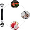 2-in-1 Edelstahl-Melonenballer, Melonenschaufel, geeignet für Wassermelonen, Cantaloupe-Eiscreme, bequemer rutschfester Griff,