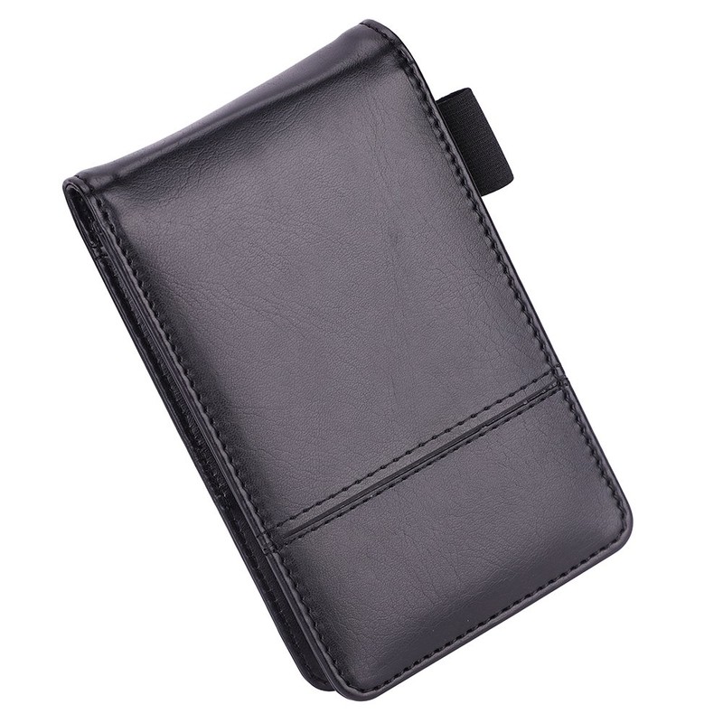 A7 NotePad PU Leather Notebook with Calculator,Handy Jotter Pocket Planner