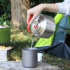 REDCAMP 1.6L Outdoor Camping Kettle, Lightweight Stainless Steel Water Pot