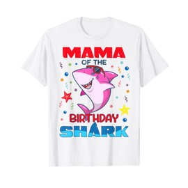 Mama Of The Birthday Shark Kids Party Family Matching T-Shirt