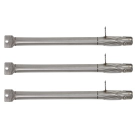 UpStart Components 3-Pack BBQ Gas Grill Tube Burner Replacement Parts for Kenmore 119.16434010 - Compatible Barbeque Stainless Steel Pipe Burners