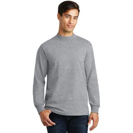 Port & Company Mock Turtleneck (PC61M) Athletic Heather, S