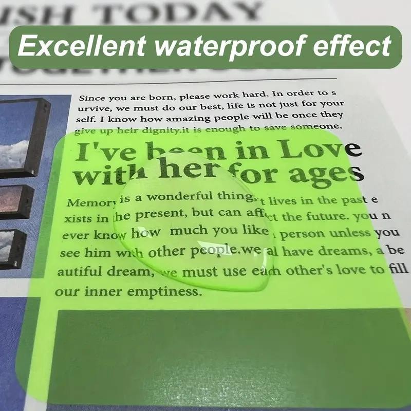Transparent Sticky Note, 8 Counts/160 Sheets Square Waterproof Self Adhesive