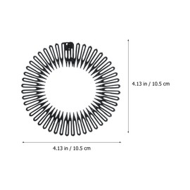 Uonlytech 10 Piezas Diadema De Peines Flexibles para El Cabello Peine Diademas para Mujer Envoltura De Pelo De Plástico Circular Peine Elástico Perder El Plastico Peine De Dientes Anchos Ola