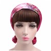Minkissy Silk Sleep Cap Floral Design Satin Headscarf for Chemotherapy