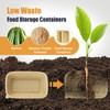 Bmboryxa 50Pack Meal Prep Containers Reusable with Lids, 25oz Bamboo-Powder