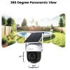 AOSU Solar Camera Outdoor Wireless 360 Pano IA Human Auto