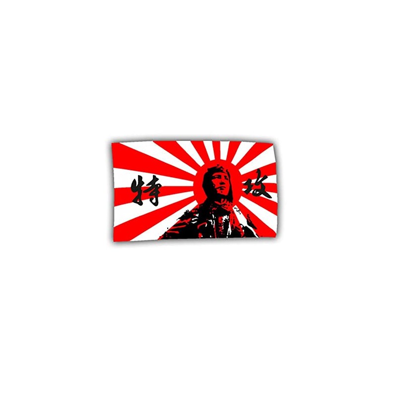 Sticker Japan Kamikaze Flag War Pilot 6 x 10 cm