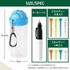 GreenCraft ゴルフ ティー収納ボトル & ラインマーカー ティー ペン付き オールインワン 収納 携帯