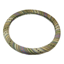 [Stork Corp] Ethnic Steering Wheel Cover Car Steering Wheel Cover for Regular Cars, Light Khaki, 15.0 inches (38 cm) (M)