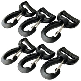 Ykk Kit - Swivel Snap Hook Plastic Buckles Lobster Clasp Trigger Clips Rotary, Tri‑Bar Adjustable Webbing 1", Roll of 5 Yards 1" Webbing Polypropylene Straps (6 YKK Lobster Snap Hooks)