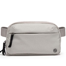 Pander Fanny Pack for Women and Men, Large 2L Tactical Crossbody Carry Bag for Travel, Work, Outdoor. (Light Grey)