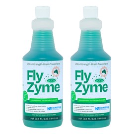 Fly-Zyme, Highly Concentrated Enzyme Drain Cleaner for Pipes, Drain Gel for Fruit Flies, Organic Waste Degrader & Odor Neutralizer, 32 fl oz, Pack of 2
