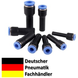 Pneumatic Reduction Plug Nipple to IQS Hose Connection Set of 2 8 mm to 4 mm / 8-4 mm Plug Nipple to Hose