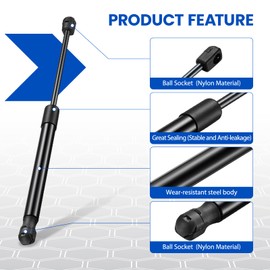 SYKRSS C16-23933 ML1345 15" Gas Strut, 45Lbs/200N Lift Support, Gas Spring for RV Motorhome Cargo Storage, Snugtop Camper Topper Shell Rear Window, Truck Canopy Cap Cover, Cabinets Door, 2-Piece Set