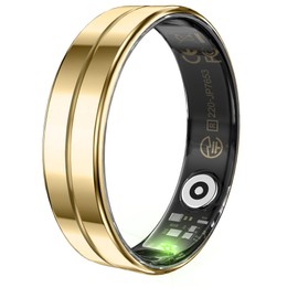 Smart Ring Ultra Thin Fitness Ring Heart Rate Monitor Sleep Ring Health Tracker Step Counter Ring Exercise Record Camera Control Pedometer Smart Rings for Android & iOS Phone