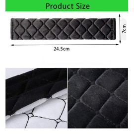 4 Pack Seat Belt Cover Extra Long Seat Belt Pads for Car Soft Comfort Shoulder Strap Covers Harness Pads Helps Protect Your Neck and Shoulder(24.5cm,Black)