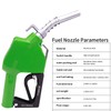 BORRITT Green 3/4" Inch NPT Automatic Shut-Off Fuel Nozzle With