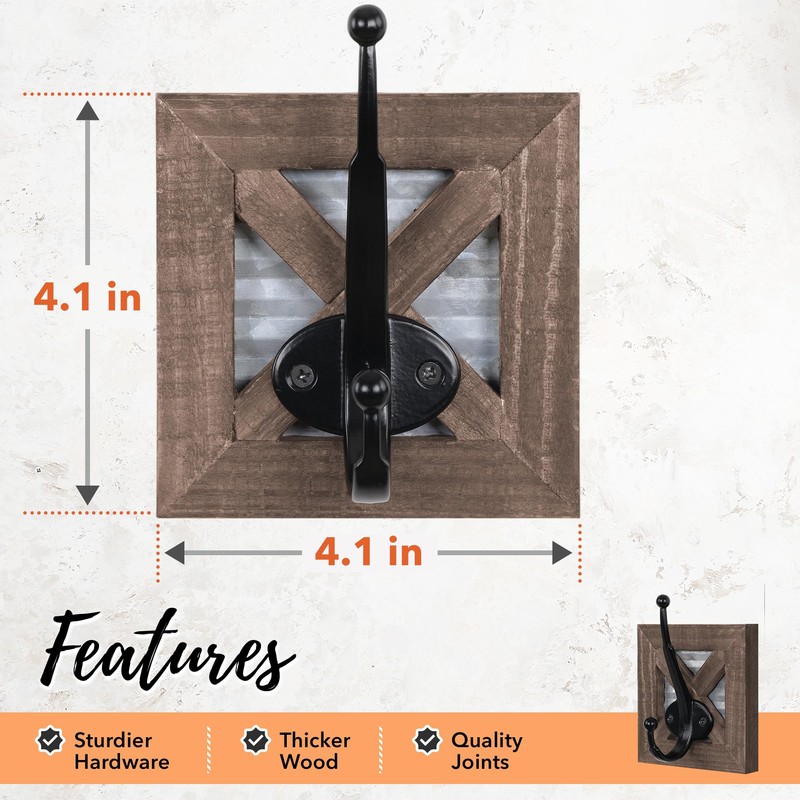 Autumn Alley Farmhouse Bathroom Hooks for Towels, Coat, and Robes