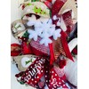 24" Diameter Mesh and Ribbon Front Door Wreath with Plush