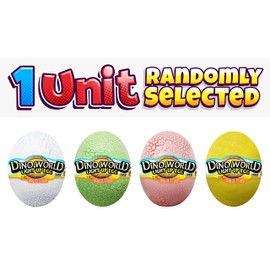 JA-RU Light Up Dinosaur Eggs Slime Pack (1 Egg Assorted) Small Dinosaur Toys for Kids. Surprise Eggs with Toys Inside. Stress Relief ASMR Toys. Slime Party Favors. 1749-1