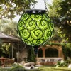 Naboher Solar Hanging Lantern Outdoor Garden Lights, Round Glass and