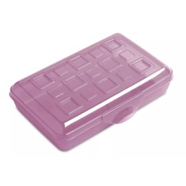 Sterilite Pencil Box with Splash Tint Lid (Burgundy)