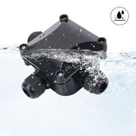 SILIVN 5Pcs Waterproof IP68 Cable Connector, Light IP68 Junction Box, Larger 3-Way External/Outdoor Electrical Junction Box 5.5mm-10.2mm (1 PCS Screwdriver)