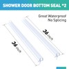 Shower Door Bottom Seal - 2 Pack for Frameless Glass