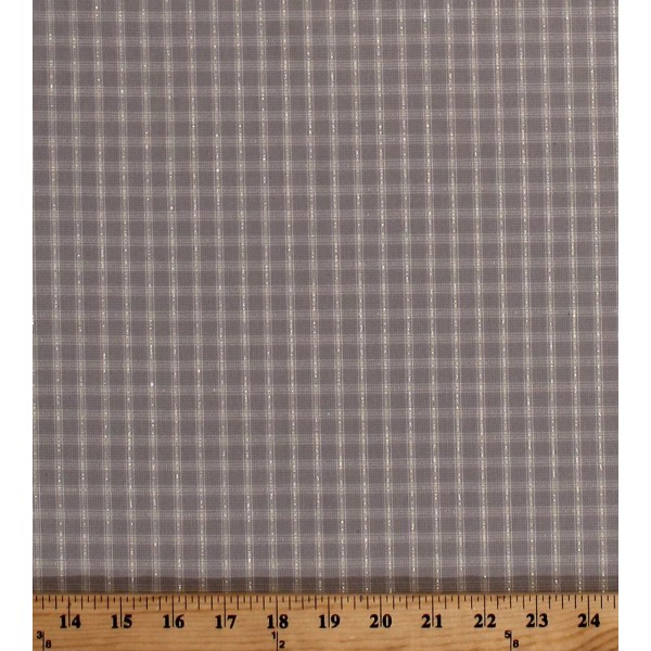 Robert Kaufman Cotton Shimmer On Yarn Dyed Light Gray Gold