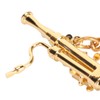 Mini Bassoon Shape Key Chain Adorable Brass Key Ring Pendant