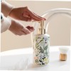 Sosoport Ceramic Flower Printing Lotion Dispenser Stylish Pump Bottle for
