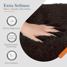 Walensee Large Bathroom Rug (24 x 72, Brown) Extra Soft and Absorbent Shaggy Bath Mat Machine Washable Microfiber Non Slip Luxury Floor Mat