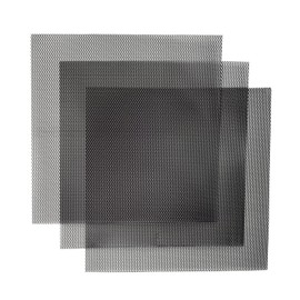 AggAuto Universal 13"x13" Car Grill Mesh - Aluminum Alloy Automotive Grille Insert Bumper Rhombic Hole 4x8mm, 3Pcs One of the Most Multifunctional Shape Grids Black