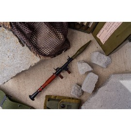 GoatGuns Miniature RPG Model Black | 1:4 Scale Diecast Metal + Real Wood Build Kit