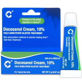 Cosette Cold Sore/Fever Blister Treatment for Face or Lips with Docosanol Cream, 10% - Treatment Cream for Cold Sore/Fever Blister - 0.07 oz Tube (1)